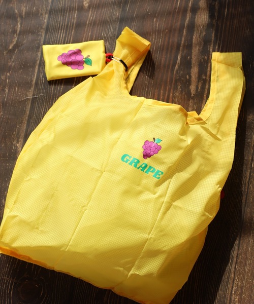 FUNALIVE（ファンアライブ）の「AVVENTURA エコバッグ Mサイズ 折り畳み フルーツ（エコバッグ/サブバッグ・メンズ・グレー/イエロー/ロイヤルブルー/ベージュ/ピンク・FREE）」の18枚目の写真