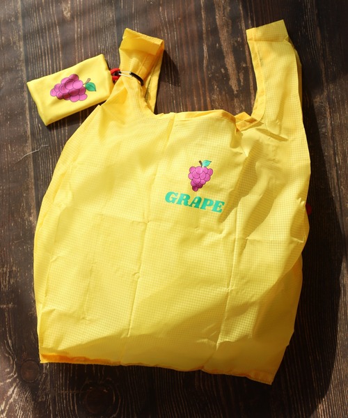 FUNALIVE（ファンアライブ）の「AVVENTURA エコバッグ Mサイズ 折り畳み フルーツ（エコバッグ/サブバッグ・メンズ・グレー/イエロー/ロイヤルブルー/ベージュ/ピンク・FREE）」の19枚目の写真