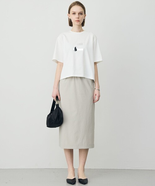 ICB(アイシービー)の「ロゴTEE(猫モチーフ)(Tシャツ/カットソー・レディース・アイボリー系/ブラック系・MEDIUM/X-SMALL/SMALL)」の5枚目の写真