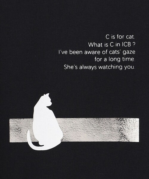 ICB(アイシービー)の「ロゴTEE(猫モチーフ)(Tシャツ/カットソー・レディース・アイボリー系/ブラック系・MEDIUM/X-SMALL/SMALL)」の13枚目の写真
