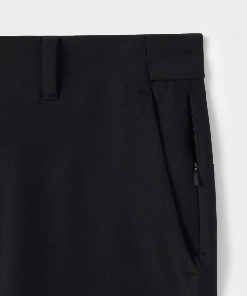 MUSINSA STANDARD（ムシンサスタンダード）の「ハイブリッドストレートパンツ[ブラック]（スラックス・メンズ・その他・26/28/30/32/34/36/38/40/42）」の6枚目の写真