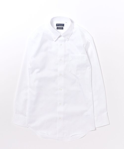 TOKYO SHIRTS(トウキョウシャツ)の「【超形態安定】 形態安定ノンアイロン ボタンダウン 長袖ビジネスワイシャツ(ビジネスシャツ・メンズ・ホワイト・首回り39cm-裄丈84cm/首回り41cm-裄丈82cm/首回り43cm-裄丈86cm/首回り37cm-裄丈80cm/首回り37cm-裄丈84cm/首回り39cm-裄丈80cm/首回り41cm-裄丈86cm/首回り42cm-裄丈82cm/首回り42cm-裄丈86cm/首回り43cm-裄丈82cm)」の6枚目の写真