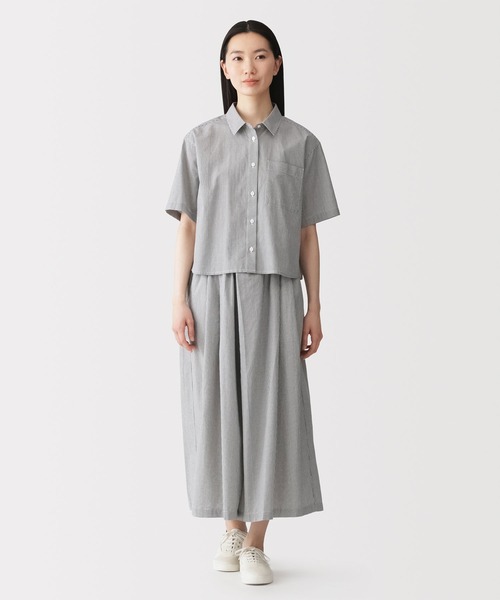 無印良品(ムジルシリョウヒン)の「婦人 涼感 半袖シャツ(シャツ/ブラウス・レディース・ライトブルー/グレー系/ブルー系/ホワイト・S/M/L/XL)」の16枚目の写真