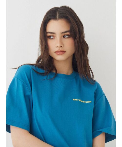 EVRIS(エヴリス)の「SOLAR MIND STUDIOS BIG Tシャツ(Tシャツ/カットソー・レディース・ピンク/ホワイト/ブラック/ブルー・FREE)」の6枚目の写真