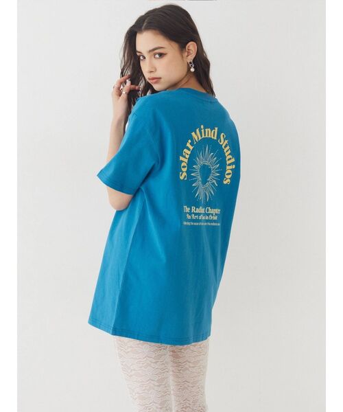 EVRIS(エヴリス)の「SOLAR MIND STUDIOS BIG Tシャツ(Tシャツ/カットソー・レディース・ピンク/ホワイト/ブラック/ブルー・FREE)」の9枚目の写真