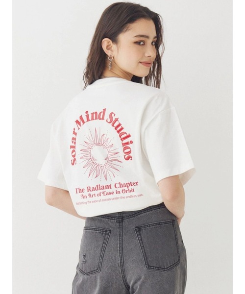 EVRIS(エヴリス)の「SOLAR MIND STUDIOS BIG Tシャツ(Tシャツ/カットソー・レディース・ピンク/ホワイト/ブラック/ブルー・FREE)」の1枚目の写真