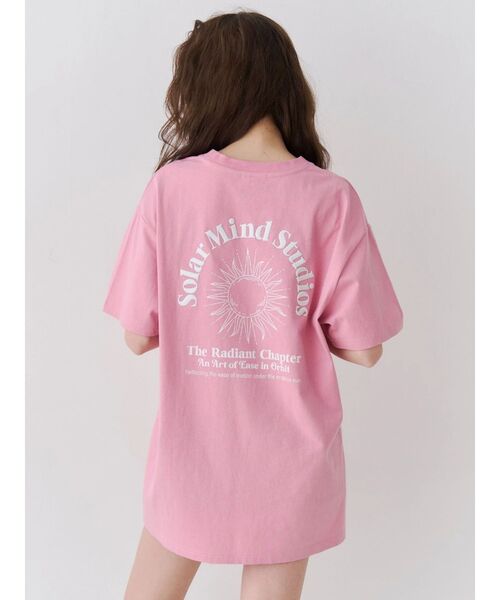 EVRIS(エヴリス)の「SOLAR MIND STUDIOS BIG Tシャツ(Tシャツ/カットソー・レディース・ピンク/ホワイト/ブラック/ブルー・FREE)」の5枚目の写真