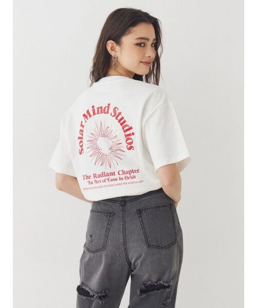 EVRIS(エヴリス)の「SOLAR MIND STUDIOS BIG Tシャツ(Tシャツ/カットソー・レディース・ピンク/ホワイト/ブラック/ブルー・FREE)」の7枚目の写真