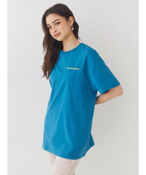 EVRIS(エヴリス)の「SOLAR MIND STUDIOS BIG Tシャツ(Tシャツ/カットソー・レディース・ピンク/ホワイト/ブラック/ブルー・FREE)」の6枚目の写真