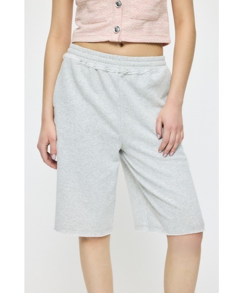 MOUSSY(マウジー)の「【セットアップ対応】BERMUDA SWEAT ショーツ(スウェットパンツ・レディース・杢グレー/グリーン系その他2・FREE)」の1枚目の写真