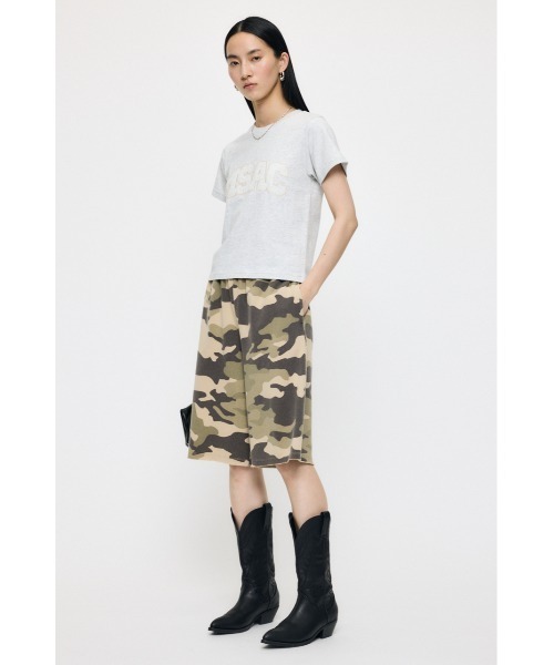 MOUSSY(マウジー)の「【セットアップ対応】BERMUDA SWEAT ショーツ(スウェットパンツ・レディース・杢グレー/グリーン系その他2・FREE)」の3枚目の写真