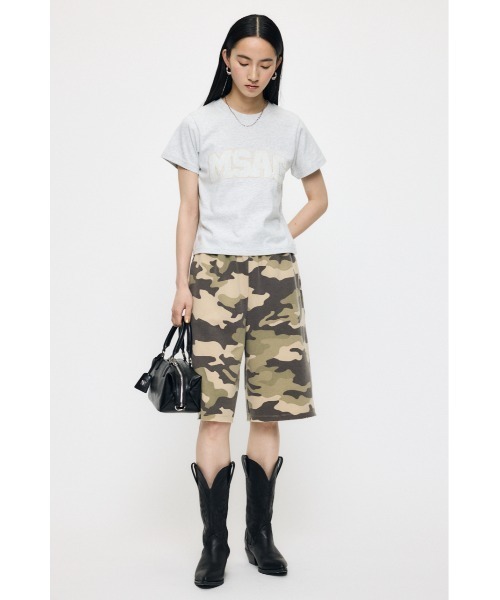 MOUSSY(マウジー)の「【セットアップ対応】BERMUDA SWEAT ショーツ(スウェットパンツ・レディース・杢グレー/グリーン系その他2・FREE)」の4枚目の写真