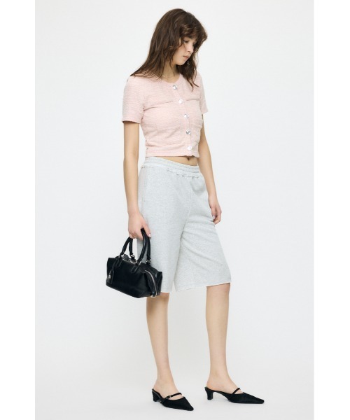MOUSSY(マウジー)の「【セットアップ対応】BERMUDA SWEAT ショーツ(スウェットパンツ・レディース・杢グレー/グリーン系その他2・FREE)」の15枚目の写真