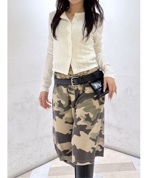 MOUSSY(マウジー)の「【セットアップ対応】BERMUDA SWEAT ショーツ(スウェットパンツ・レディース・杢グレー/グリーン系その他2・FREE)」の22枚目の写真