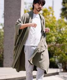 mcg3807-Nylon Rayon Linen KIMONO Like Gown ガウン(S69626cmb)