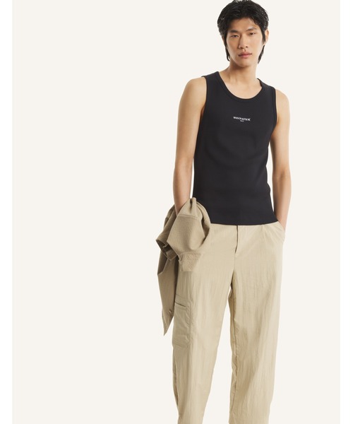 Maison Kitsune(メゾンキツネ)の「MAISON KITSUNE PARIS RIBBED TANK TOP(タンクトップ・メンズ・ブラック/ホワイト・XL/L/M/S/XS)」の12枚目の写真