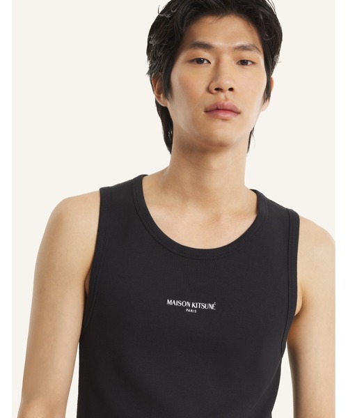 Maison Kitsune(メゾンキツネ)の「MAISON KITSUNE PARIS RIBBED TANK TOP(タンクトップ・メンズ・ブラック/ホワイト・XL/L/M/S/XS)」の13枚目の写真