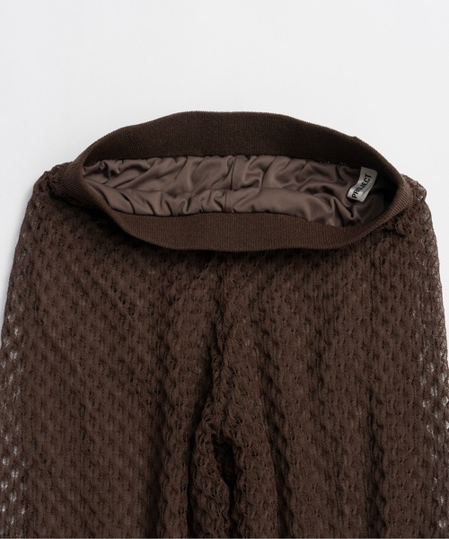 PRANK PROJECT（プランクプロジェクト）の「【2026Summer Pre-Order】シアーニットフリルパンツ / Sheer Knit Frill Pants（その他パンツ・レディース・ブラウン/ブラック・36/38）」の19枚目の写真