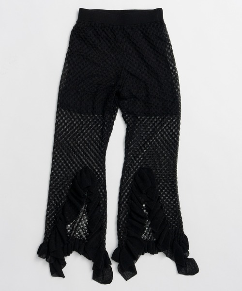 PRANK PROJECT（プランクプロジェクト）の「【2026Summer Pre-Order】シアーニットフリルパンツ / Sheer Knit Frill Pants（その他パンツ・レディース・ブラウン/ブラック・36/38）」の16枚目の写真