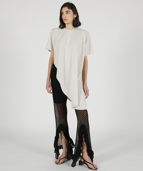 PRANK PROJECT（プランクプロジェクト）の「【2026Summer Pre-Order】シアーニットフリルパンツ / Sheer Knit Frill Pants（その他パンツ・レディース・ブラウン/ブラック・36/38）」の3枚目の写真