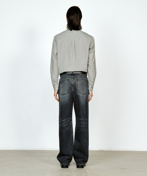 YUJI(ユジ)の「MICRO CHECK SHIRT BLACK(シャツ/ブラウス・レディース・ブラック・SMALL/MEDIUM/LARGE)」の5枚目の写真