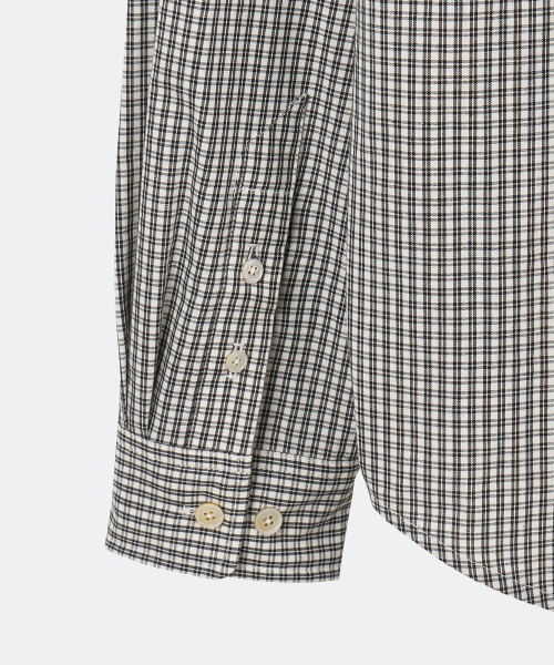 YUJI(ユジ)の「MICRO CHECK SHIRT BLACK(シャツ/ブラウス・レディース・ブラック・SMALL/MEDIUM/LARGE)」の10枚目の写真