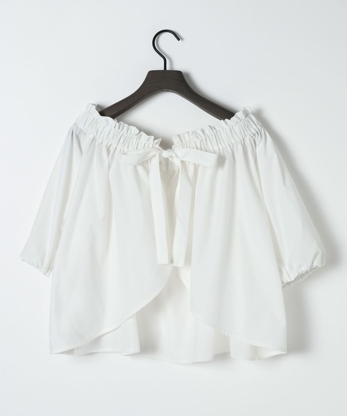 eL（エル）の「【eL】Off Shoulder Blouse/668773（シャツ/ブラウス・レディース・ホワイト・FREE）」の6枚目の写真