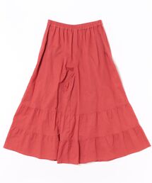 SUPER HAKKA | 綿麻ボイルワッシャーフラワープリント刺繍ティアードパンツ（裏地付き）(その他パンツ)