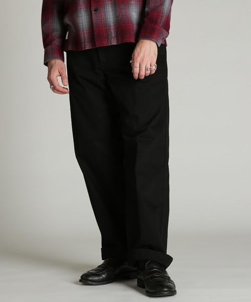 Schott(ショット)の「Schott/ショット/HERRINGBONE TROUSERS/ヘリンボーン パンツ(スラックス・メンズ・ダークグリーン/ライトグレー/ブラック・30/36/34/32)」の2枚目の写真