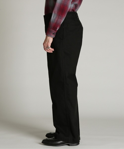 Schott(ショット)の「Schott/ショット/HERRINGBONE TROUSERS/ヘリンボーン パンツ(スラックス・メンズ・ダークグリーン/ライトグレー/ブラック・30/36/34/32)」の4枚目の写真