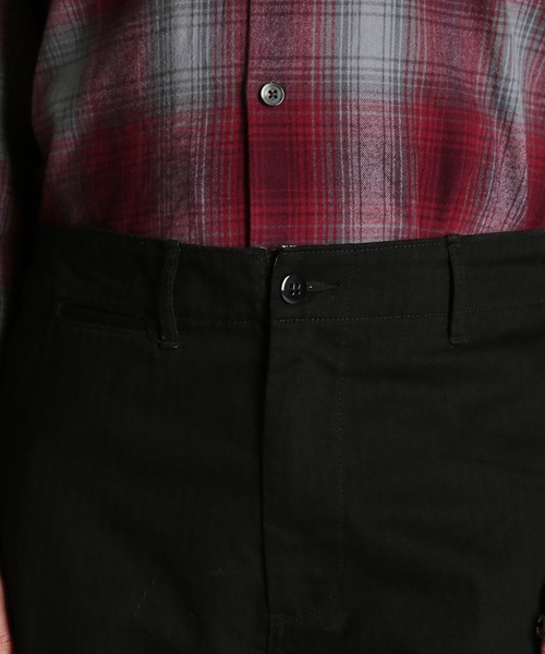 Schott(ショット)の「Schott/ショット/HERRINGBONE TROUSERS/ヘリンボーン パンツ(スラックス・メンズ・ダークグリーン/ライトグレー/ブラック・30/36/34/32)」の6枚目の写真
