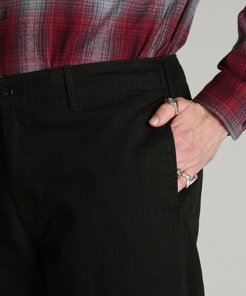 Schott(ショット)の「Schott/ショット/HERRINGBONE TROUSERS/ヘリンボーン パンツ(スラックス・メンズ・ダークグリーン/ライトグレー/ブラック・30/36/34/32)」の8枚目の写真