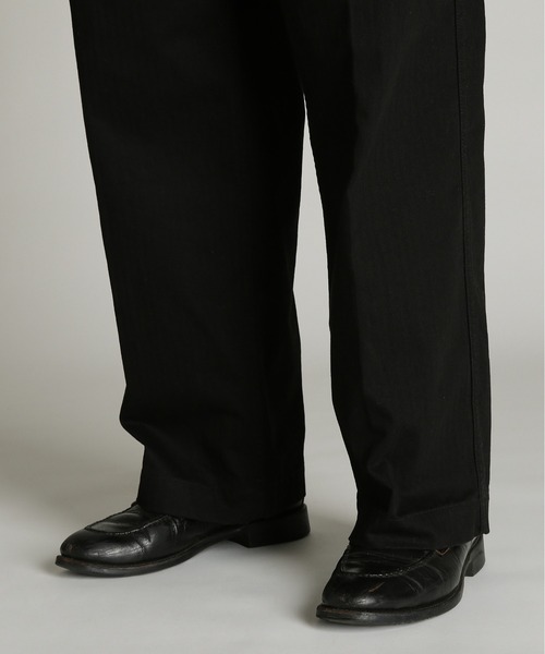 Schott(ショット)の「Schott/ショット/HERRINGBONE TROUSERS/ヘリンボーン パンツ(スラックス・メンズ・ダークグリーン/ライトグレー/ブラック・30/36/34/32)」の9枚目の写真