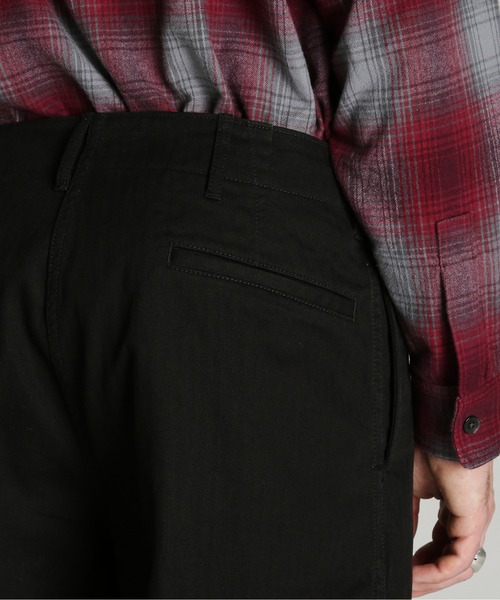 Schott(ショット)の「Schott/ショット/HERRINGBONE TROUSERS/ヘリンボーン パンツ(スラックス・メンズ・ダークグリーン/ライトグレー/ブラック・30/36/34/32)」の10枚目の写真