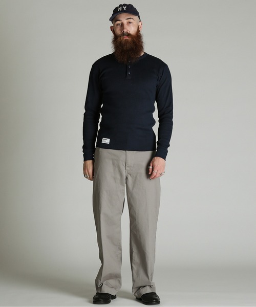 Schott(ショット)の「Schott/ショット/HERRINGBONE TROUSERS/ヘリンボーン パンツ(スラックス・メンズ・ダークグリーン/ライトグレー/ブラック・30/36/34/32)」の12枚目の写真