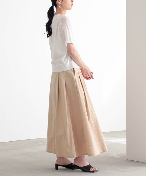 for/c(フォーシー)の「タックフレアスカート【サスティナブル】(スカート・レディース・ブラック/ベージュ・L/M)」の11枚目の写真