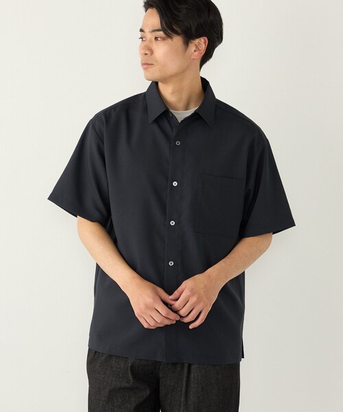SHIPS Colors（シップス カラーズ）の「SHIPS Colors:〈吸水速乾・洗濯機可能〉2WAY ストレッチ ボックス シャツ◇（シャツ/ブラウス・メンズ・ネイビー/ベージュ/ブルー/ライトグレー/ベージュ系/ロイヤルブルー/トップグレー/ダークブルー・MEDIUM/X-LARGE/LARGE）」の6枚目の写真