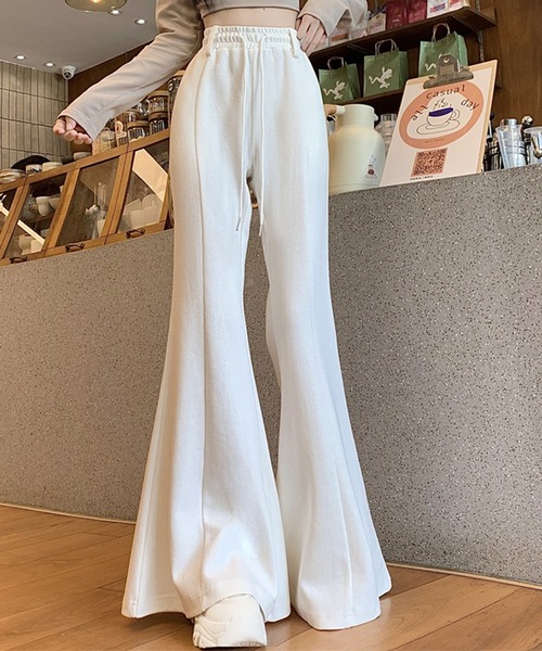 by LEGNA（バイレグナ）の「ハイウエストワイドフレアパンツ（その他パンツ・レディース・ホワイト/ブラック/杢グレー・SMALL/MEDIUM/X-LARGE/LARGE）」の16枚目の写真