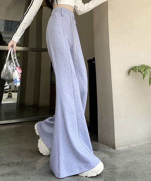 by LEGNA（バイレグナ）の「ハイウエストワイドフレアパンツ（その他パンツ・レディース・ホワイト/ブラック/杢グレー・SMALL/MEDIUM/X-LARGE/LARGE）」の5枚目の写真