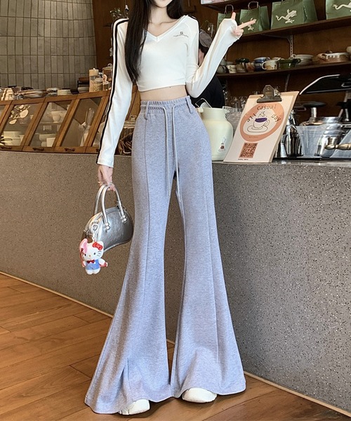 by LEGNA（バイレグナ）の「ハイウエストワイドフレアパンツ（その他パンツ・レディース・ホワイト/ブラック/杢グレー・SMALL/MEDIUM/X-LARGE/LARGE）」の6枚目の写真