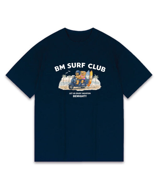 BEMIGHTY(ビーマイティー)の「ベアトリップ オーバーサイズ 半袖Tシャツ(Tシャツ/カットソー・メンズ・ネイビー/ホワイト/ブラック/グレー・X-LARGE/XX-LARGE/LARGE)」の4枚目の写真