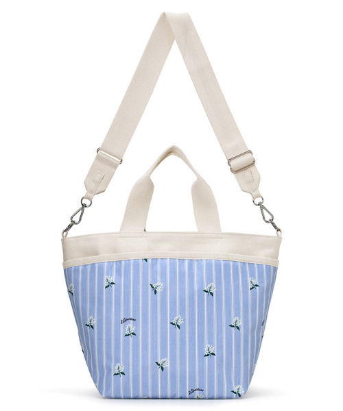 LeSportsac（レスポートサック）の「BUCKET TOTE ジャスミンストライプ（トートバッグ・レディース・ブルー・FREE）」の4枚目の写真