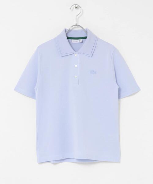 LACOSTE(ラコステ)の「LACOSTE ダブルカラーポロシャツ(ポロシャツ・レディース・ホワイト/ブルー系その他・36)」の5枚目の写真