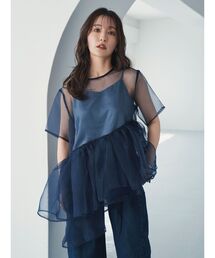 ELENDEEK | 【yuumi×ELENDEEK】CAMI SET ASYMMETRY BL(シャツ/ブラウス)