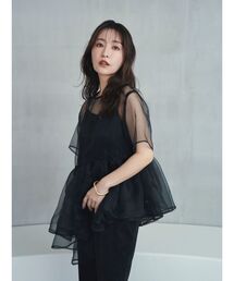 ELENDEEK | 【yuumi×ELENDEEK】CAMI SET ASYMMETRY BL(シャツ/ブラウス)