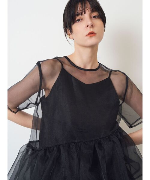 ELENDEEK（エレンディーク）の「【yuumi×ELENDEEK】CAMI SET ASYMMETRY BL（シャツ/ブラウス・レディース・アイボリー/ブラック/ブルー・FREE）」の5枚目の写真