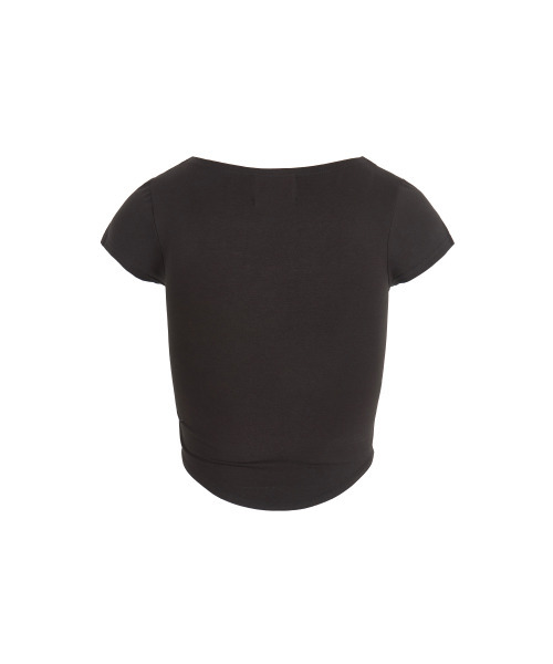 GILAARCHIVE（ギラアーカイブ）の「LACE CROSS PATCHED BUTTON CROP T-SHIRTS_CHARCOAL（Tシャツ/カットソー・レディース・その他・FREE）」の6枚目の写真