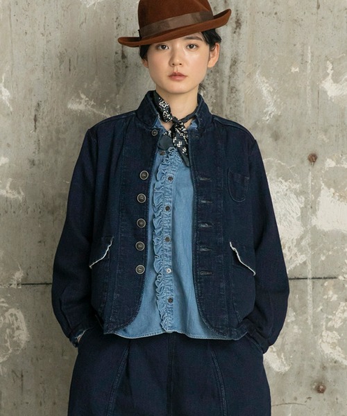 Brocante（ブロカント）の「[Brocante / ブロカント] 6ozインディゴデニム ヴロンカルディガンシャツ（シャツ/ブラウス・レディース・インディゴブルー・2）」の17枚目の写真