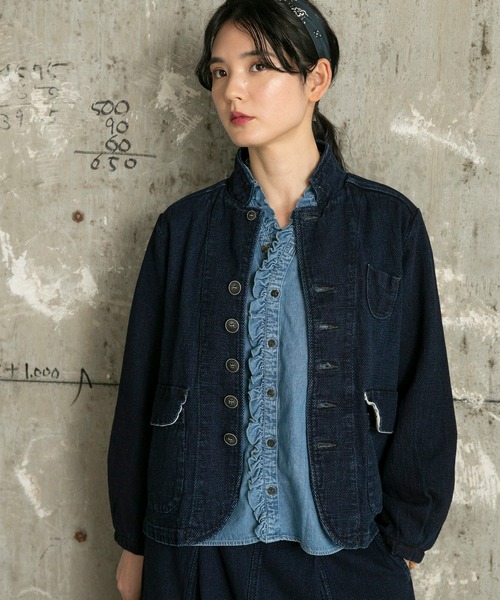 Brocante（ブロカント）の「[Brocante / ブロカント] 6ozインディゴデニム ヴロンカルディガンシャツ（シャツ/ブラウス・レディース・インディゴブルー・2）」の16枚目の写真