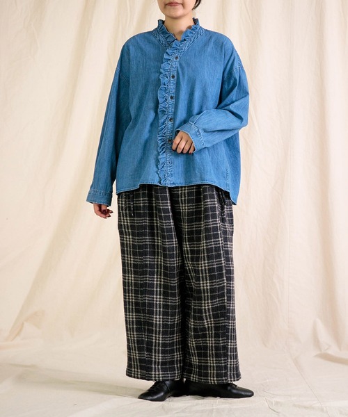 Brocante（ブロカント）の「[Brocante / ブロカント] 6ozインディゴデニム ヴロンカルディガンシャツ（シャツ/ブラウス・レディース・インディゴブルー・2）」の11枚目の写真